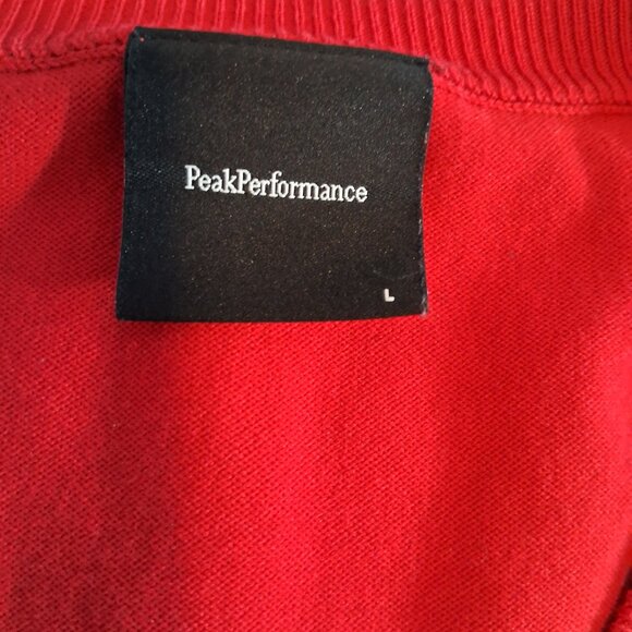 Peak Performance Red V-neck Casual Women Sweater - Picture 5 of 11